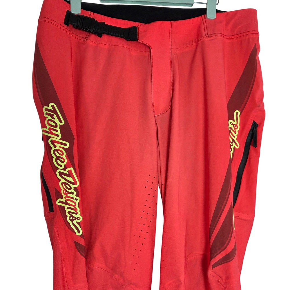 Troy Lee Designs Sprint Ultra MTB Pants Men's 34 Red Black Downhill BMX